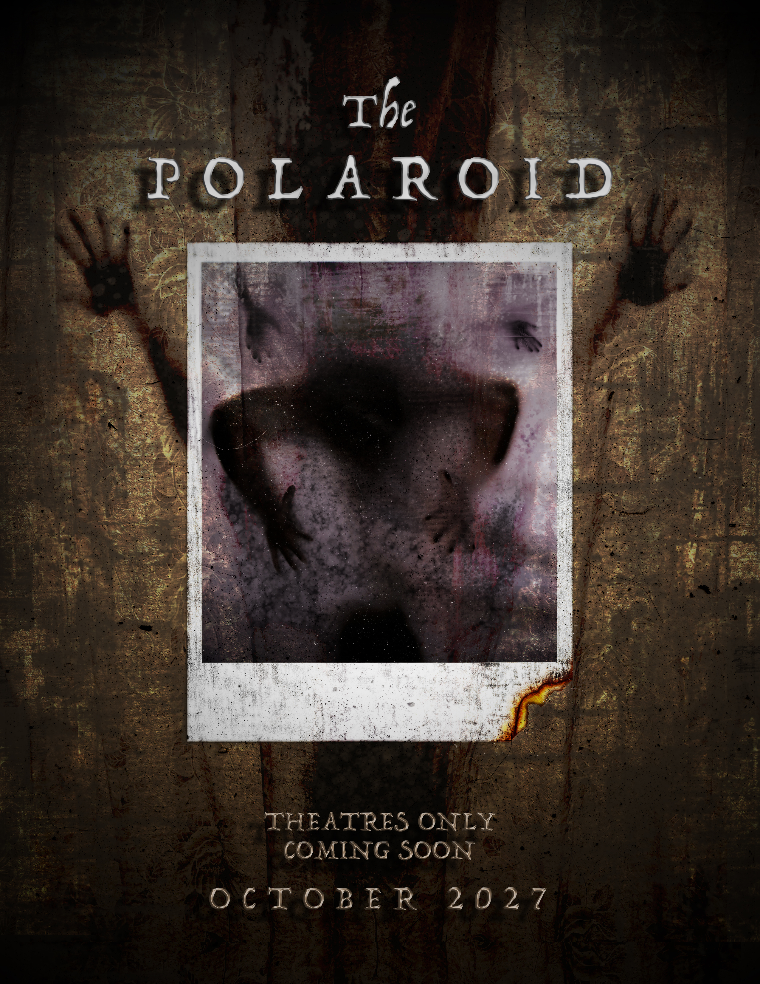 Movie poser composition Horror movie titled The Polaroid