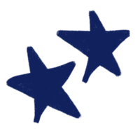 two filled-in blue stars